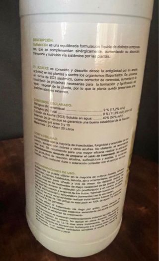 SULFATO Y DIO PARA MANTENER PERFECTO TU BONSAI