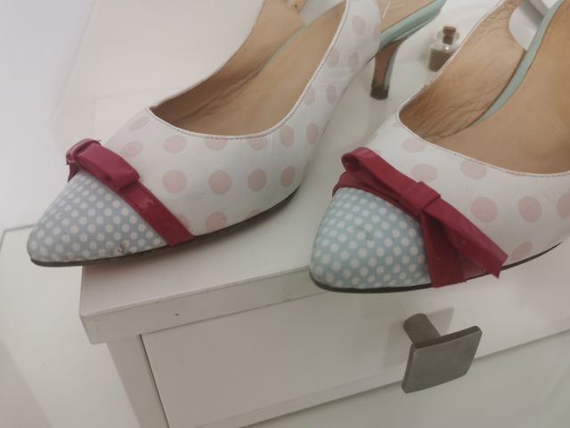 Zapatos tacón multicolor