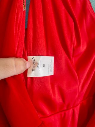 Vestido rojo Herysa - Invitada