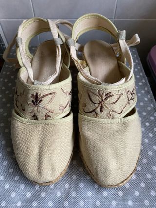 Sandali corda beige estivi