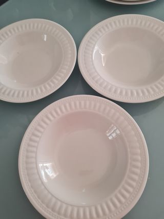 Juego de Platos Porcelana Blanca