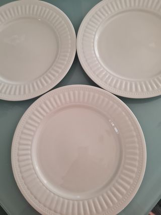 Juego de Platos Porcelana Blanca