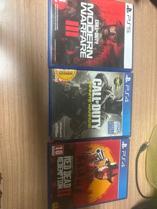 3 Juegos PS4: MWII, IW, RDR2