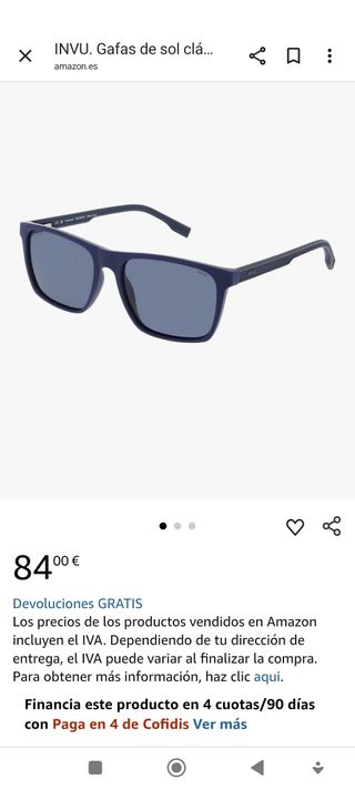 INVU Gafas sol azules