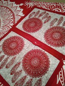 Set 4 Federe Cotone Rosso|Bianco