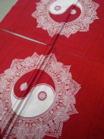 Set 4 Federe Cotone Rosso|Bianco
