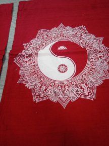 Set 4 Federe Cotone Rosso|Bianco
