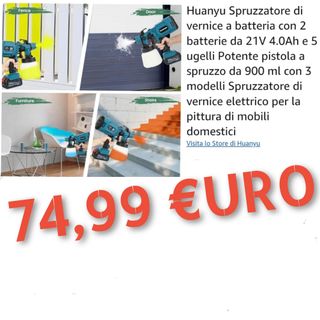 Spruzzatore vernice portatile con accessori 