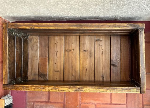 Jardinera madera maciza artesanal 103x49x30