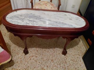 Mesa centro mármol ovalada