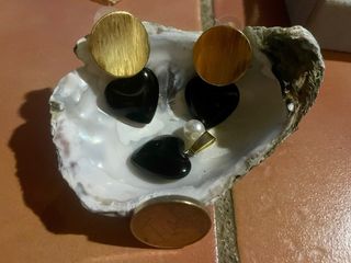 Pendientes y colgante corazón