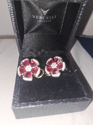 Pendientes Vercelli Joyeros rojos