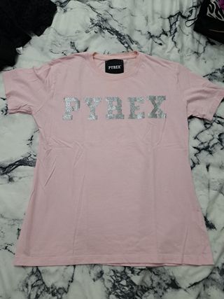 T-shirt Pyrex rosa nuova