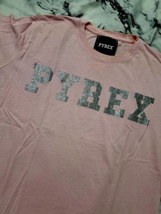 T-shirt Pyrex rosa nuova