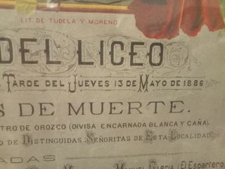Cartel Taurino Málaga 1886