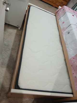 Cama nido infantil beige/blanco