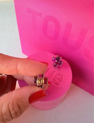 Pendientes Tous Daisy oro y amatista