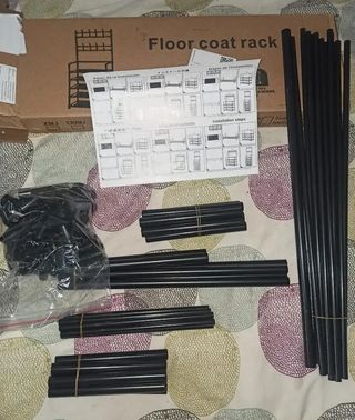 Zapatero metálico negro - 5 niveles