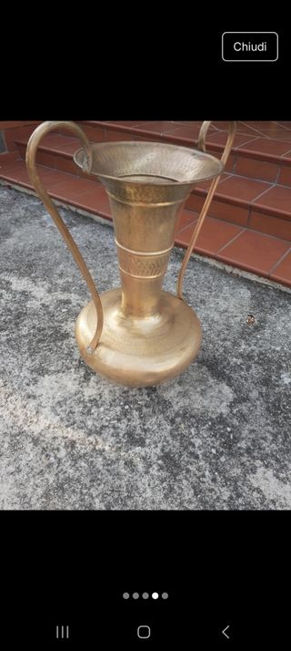 Vaso portaombrelli antico in ottone