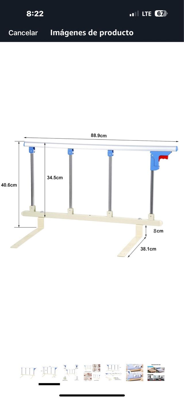 Barandilla cama plegable - seguridad