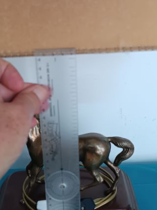 Lampara caballo bronce