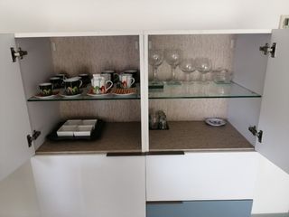 Aparador blanco y azul - Moderno