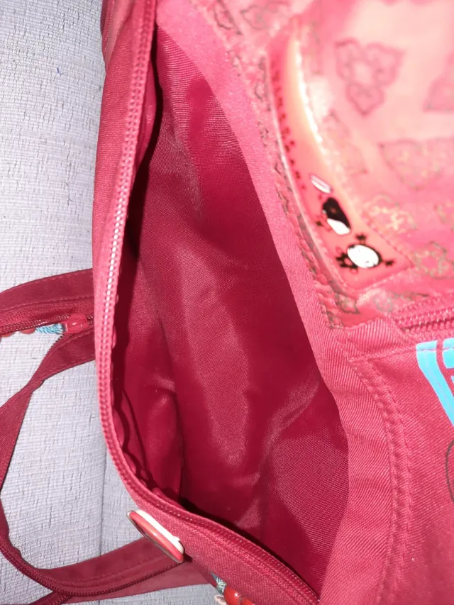 Mochila Pucca roja vintage