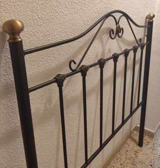 Cabecero forja 135cm - Negro/Dorado