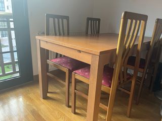 Mesa comedor extensible + 4 sillas