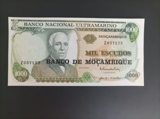 Billete 1000 Escudos Mozambique 1972 SC