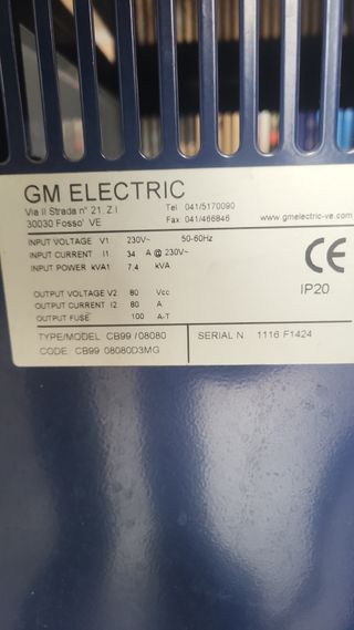Cargador baterías GM Electric 80V
