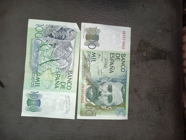 Billetes y monedas Pesetas España