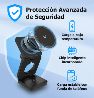 Cargador inalámbrico 3en1 iphone/applewhatch/airpo