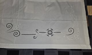 Lenzuolo ricamato cotone bianco