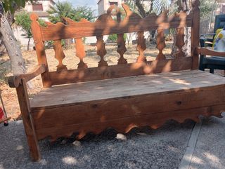 Banca madera maciza rústica