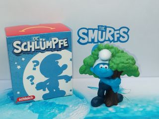 Puffi Puffo forster con albero Mc Donalds Happy Me