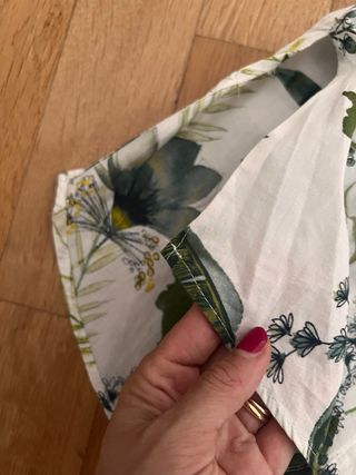 Camicia Zara fiori verde-bianco