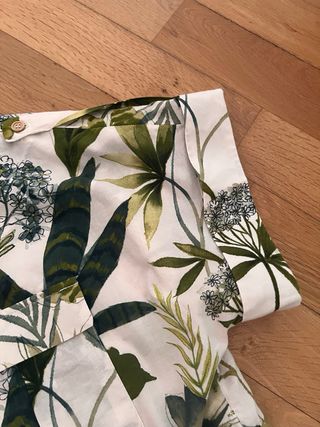 Camicia Zara fiori verde-bianco