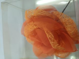 3 prendedores flores tela