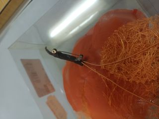 3 prendedores flores tela