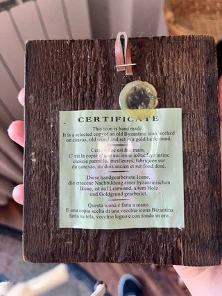 Icono Madre y Niño - Madera