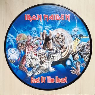 Vinile 33 giri da parete omaggio agli Iron Maiden
