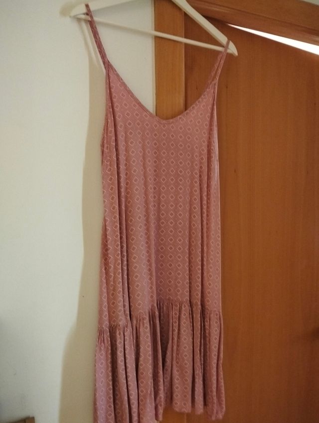 Vestido Viscosa Rosa Talla L