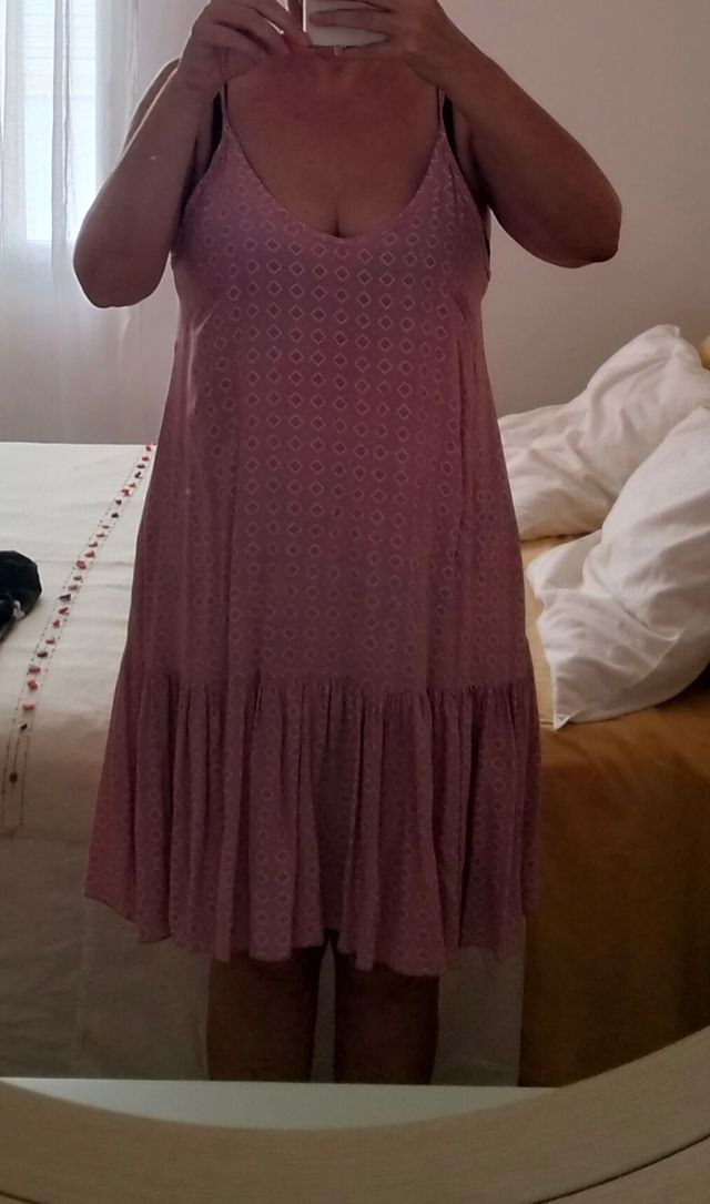 Vestido Viscosa Rosa Talla L