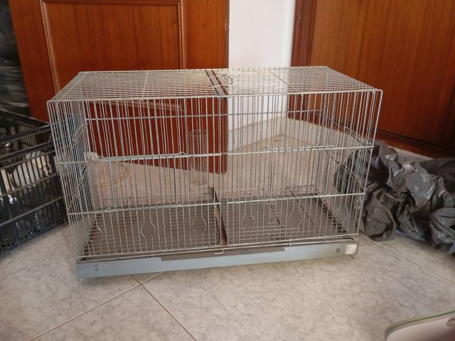 Jaula pájaros metalica