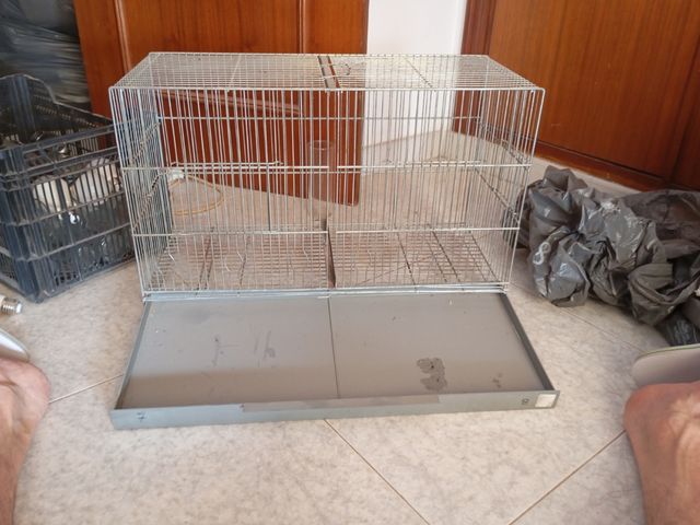 Jaula pájaros metalica