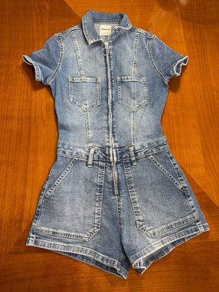 Mono vaquero Bershka azul - Talla S