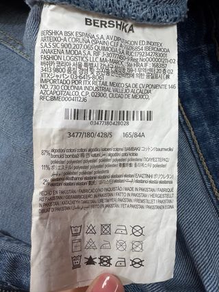 Mono vaquero Bershka azul - Talla S