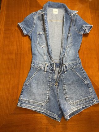 Mono vaquero Bershka azul - Talla S