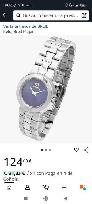 Reloj Breil mujer, azul y plata